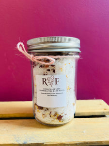 Mason Jar Bath Salts - Rose and Vine Florals